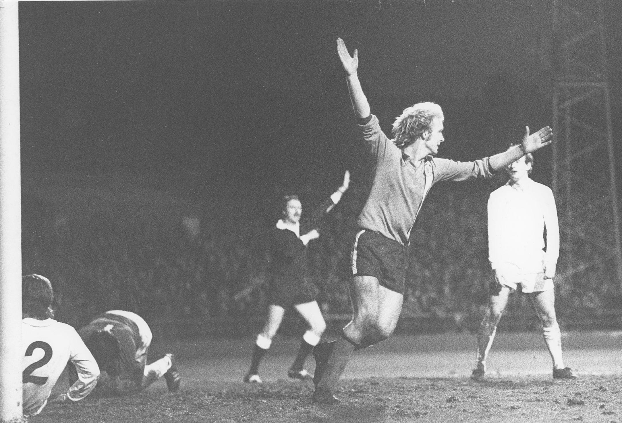 Another view of Ron Futcher celebrating the Town's third goal