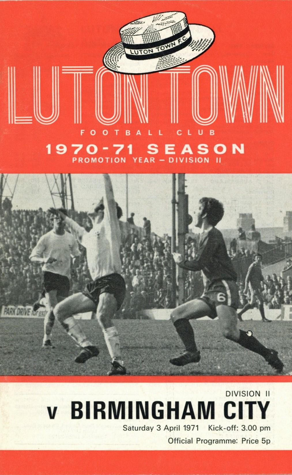 LUTON TOWN HOMES 1970/71 