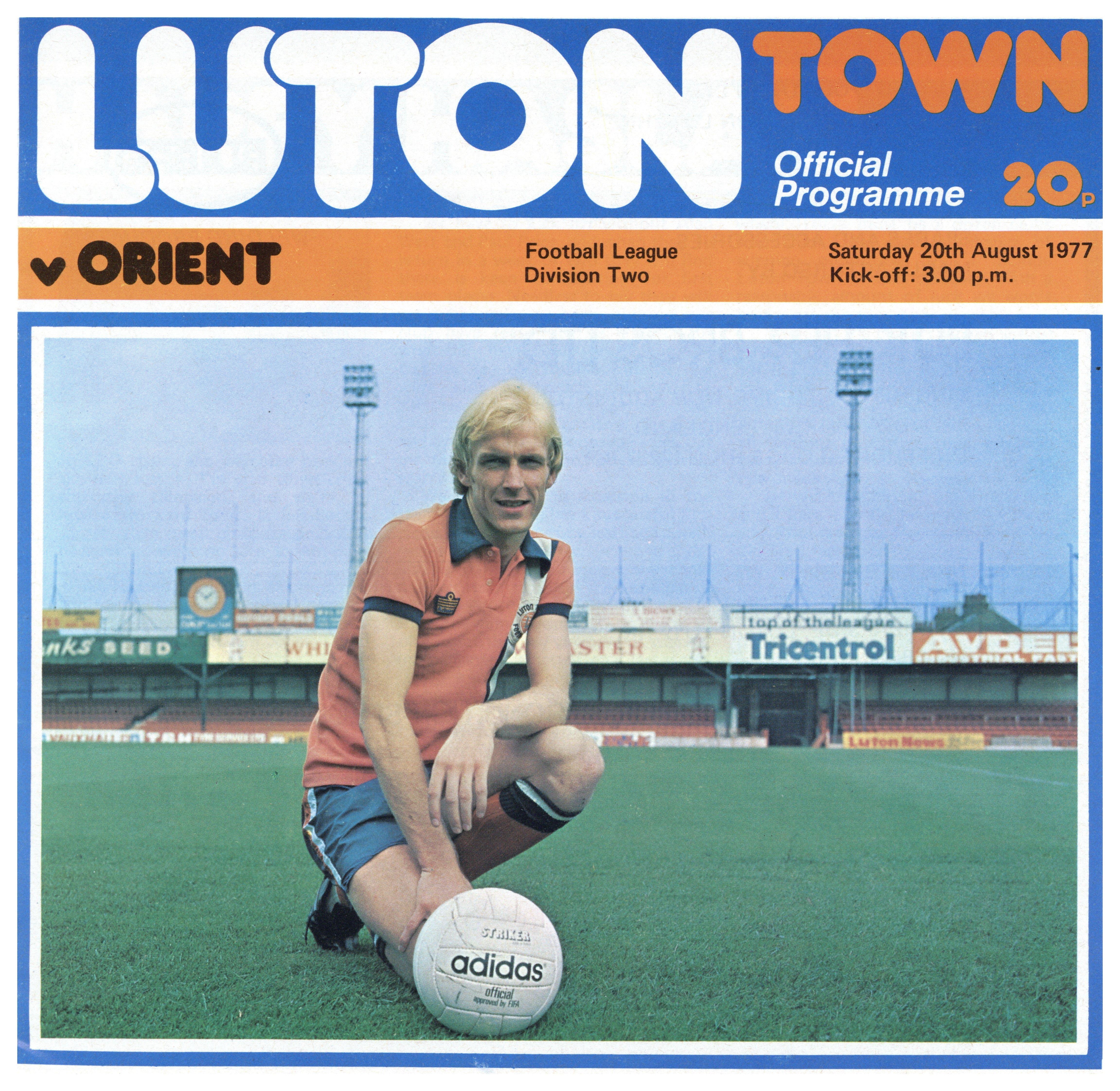 Programme: Luton Town vs Orient 1977/1978