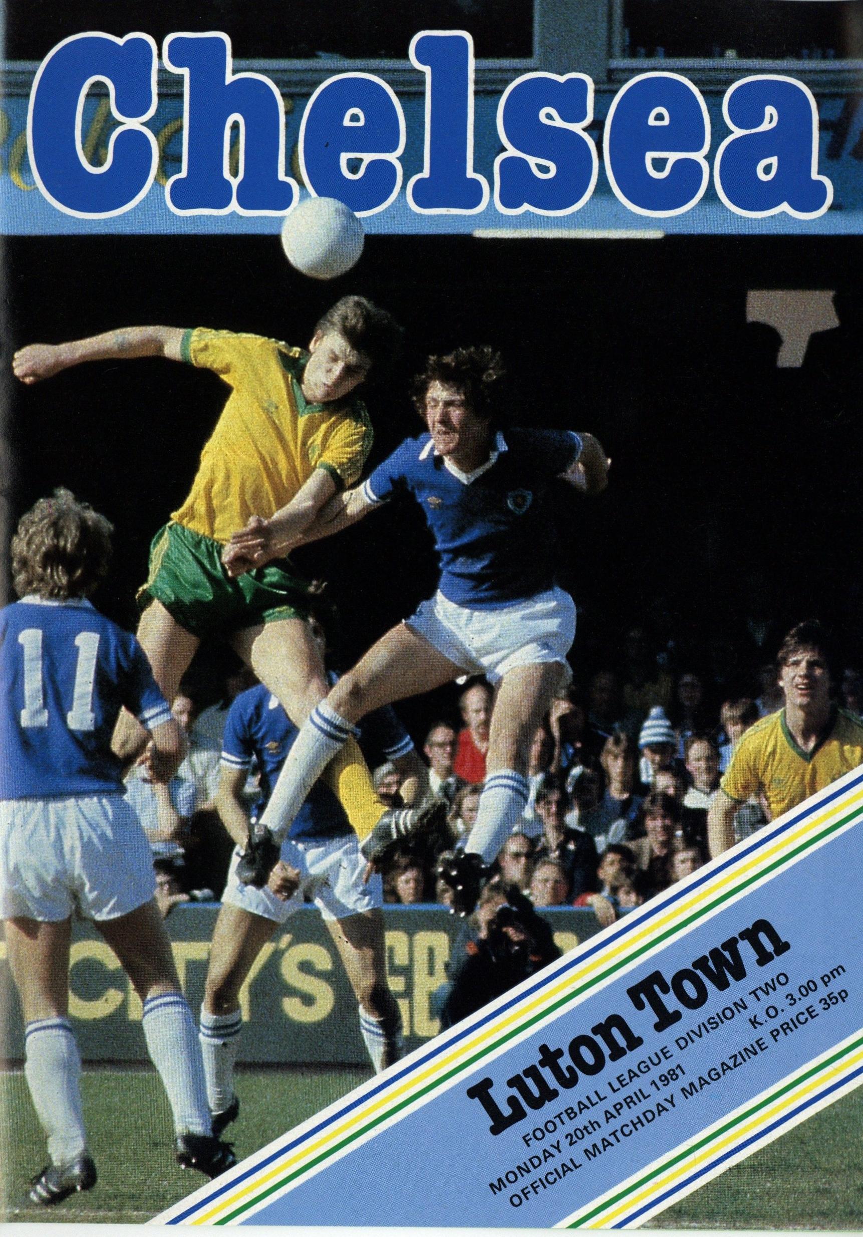 Programme: Chelsea vs Luton Town 1980/1981